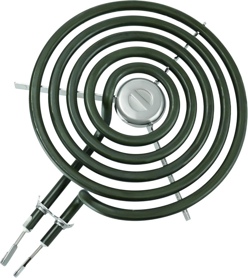 Romalon Upgraded WB30M1 Electric Stove Burner ERS30M1 Replacement for 6 Inch 5 Turns 240V Surface Element with Silver Center Medallion fit for GE Hot-point Ken-more Range Stove by - Image 1